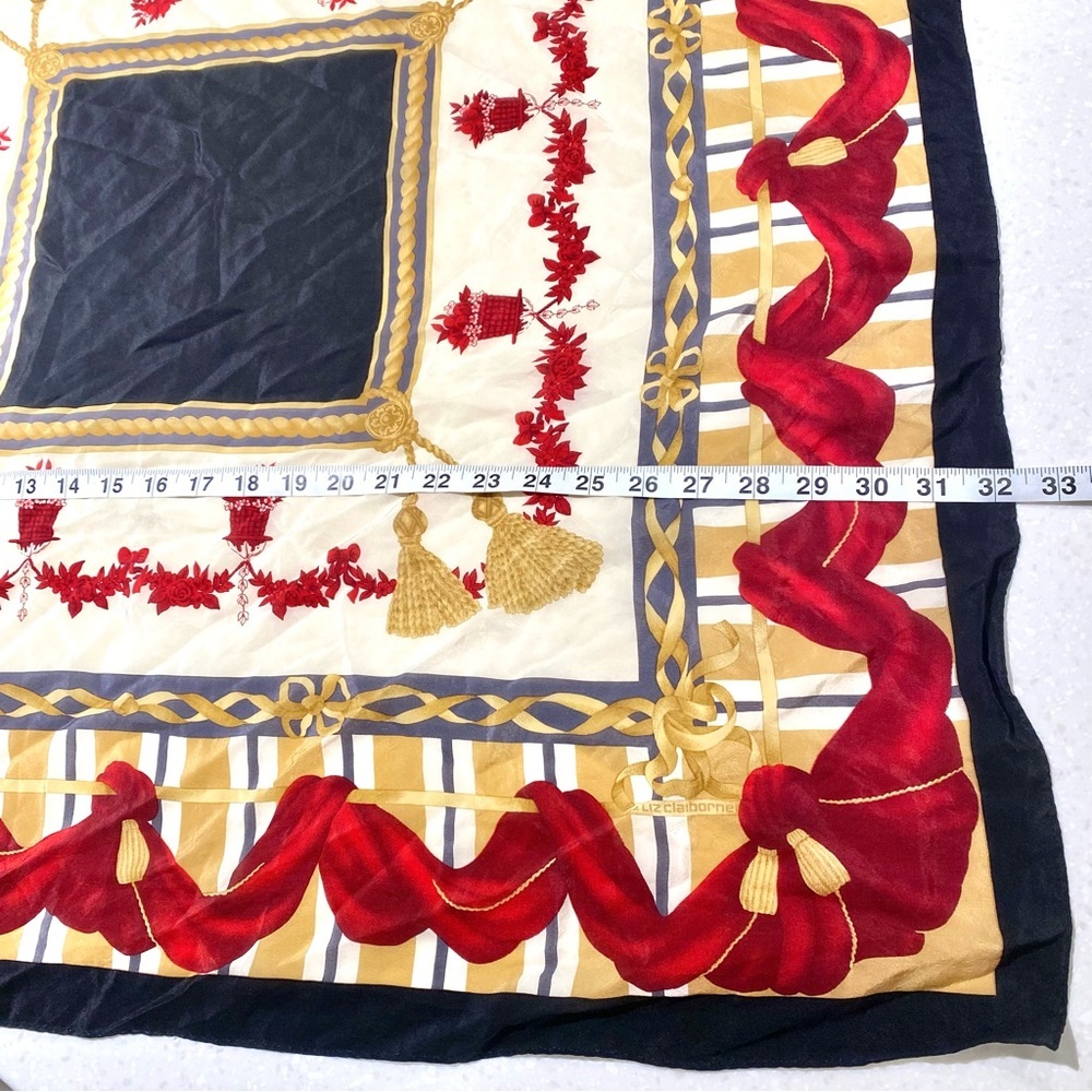 Stunning SILK boho scarf/wrap w tassels /bows & Equestrian luxury style - Picture 3 of 12